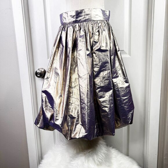 Vintage | Cathy Hardwick | Metallic | Bubble Balloon Puffball Skirt | 1980s - Picture 6 of 10